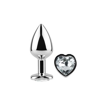 clear-crystal-heart-metal-butt-plug-size-s-1 Clear Crystal Heart Metal Butt Plug Size S - SECRET PLAY - Image 2