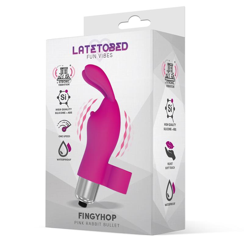 fingyhop-vibrating-bullet-with-rabbit-silicone-pink-1 Fingyhop Vibrating Bullet with Rabbit Silicone Pink - LATETOBED - Image 2