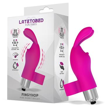 fingyhop-vibrating-bullet-with-rabbit-silicone-pink Fingyhop Vibrating Bullet with Rabbit Silicone Pink - LATETOBED - Image 1