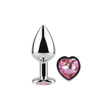 fuchsia-heart-metal-butt-plug-size-s-1 Fuchsia Heart Metal Butt Plug Size S - SECRET PLAY - Image 2
