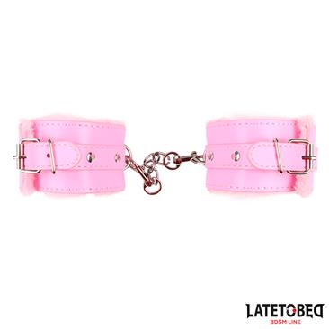 furry-ankle-cuff-pink BDSM LINE Furry Ankle Cuff Pink - LATETOBED - Image 1