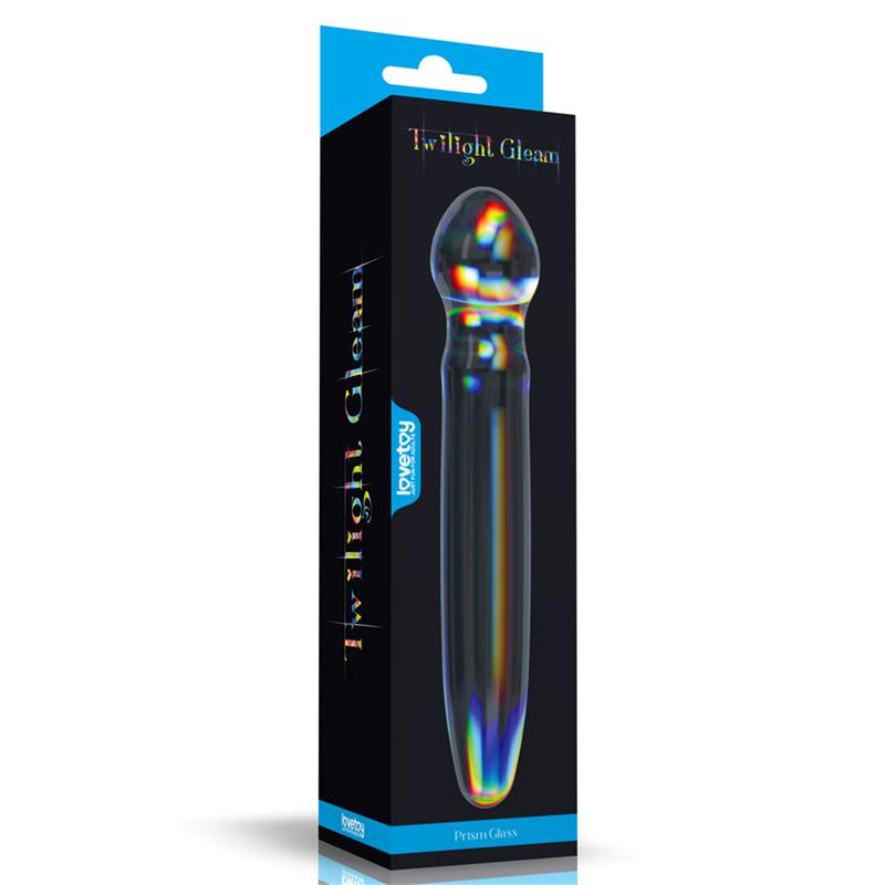 glow-in-the-dark-glass-dildo-twilight-gleam-prism-glass Glow in the Dark Glass Dildo Twilight Gleam Prism Glass - LOVETOY - Image 1