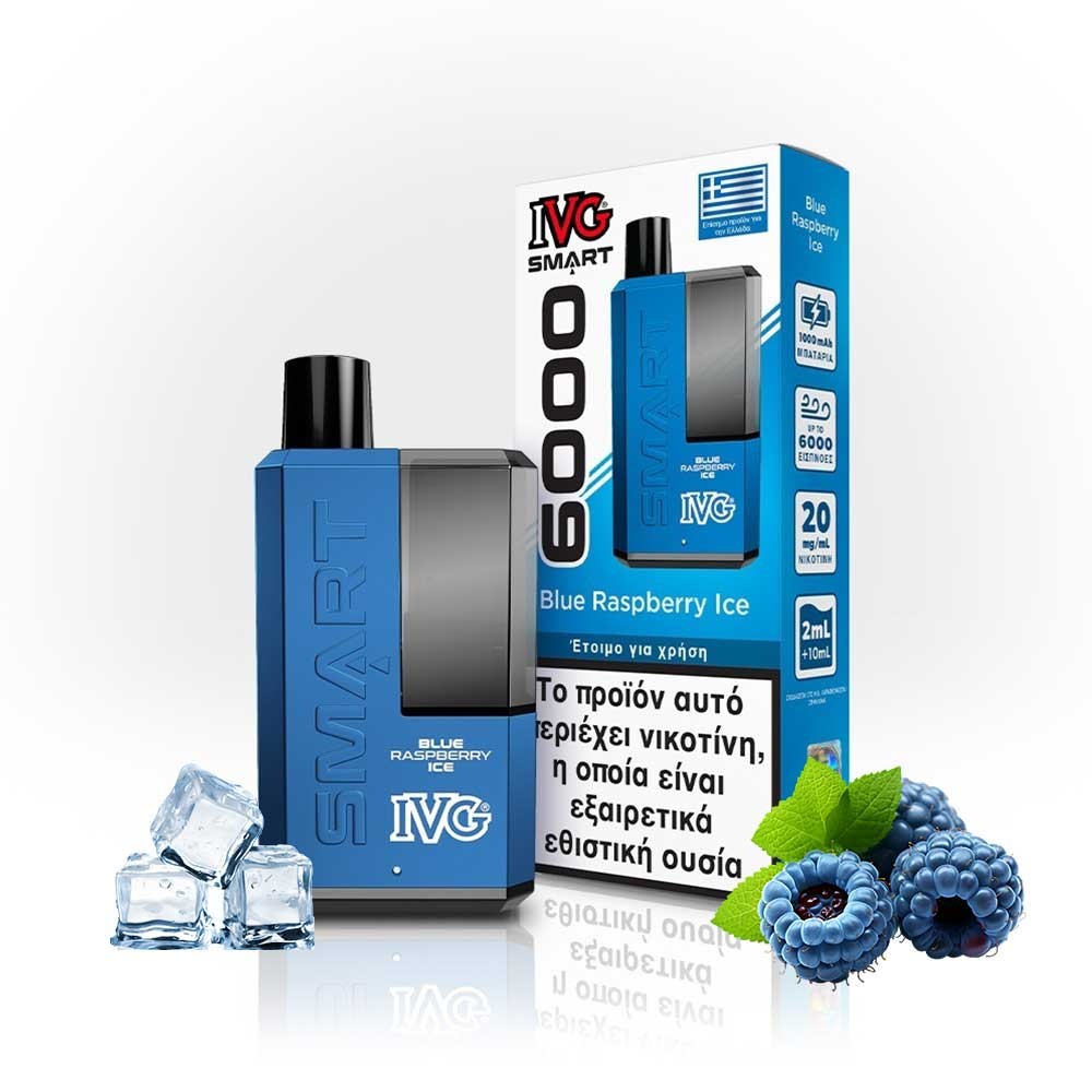 ivg-smart-6000-blue-raspberry-ice-disposable-2ml-20mg IVG Smart 6000 Blue Raspberry Ice 20mg - Image 2