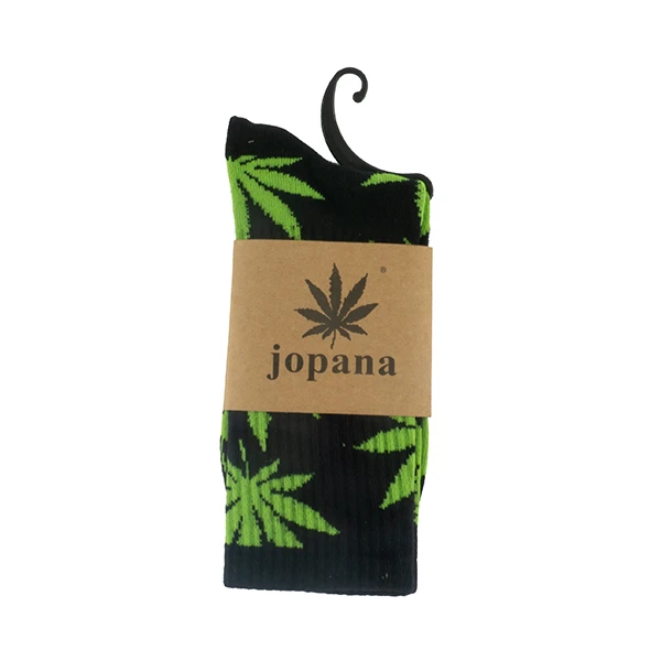 jop Weed Long Socks – Black Green - Image 1