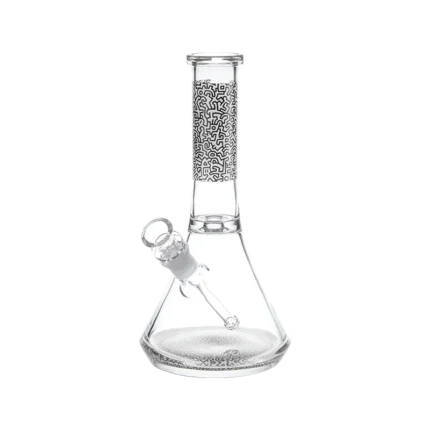 KEITH HARING GLASS WATER PIPE BLKWHT