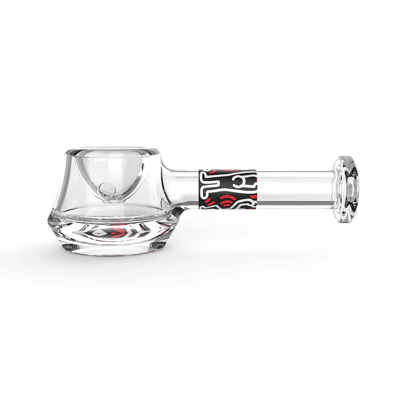k-haring-spoon-black-red-white KEITH HΑRING GLASS SPOON PIPE BLKREDWHT - Image 1