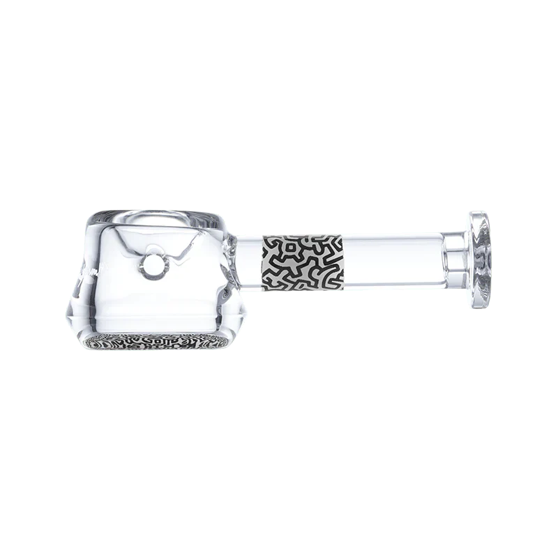 k-haring-spoon-black-white KEITH HΑRING GLASS SPOON PIPE BLKWHT - Image 1