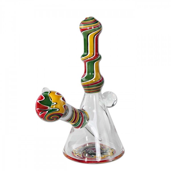 mini-bong-schlitzdiffusor-rasta-2018233-47_600x600-1 Mini Glass Bong with Slit Diffuser rasta - Image 1