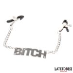 BDSM LINE Nipple Clamps with Bitch - LATETOBED - Image 2