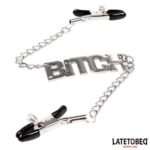 BDSM LINE Nipple Clamps with Bitch - LATETOBED