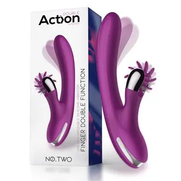 No. Two Finger Vibrator with Rotating Wheel - ACTION