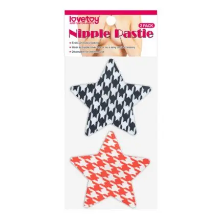 Pack Nipple Covers Star Red and Black - LOVETOY