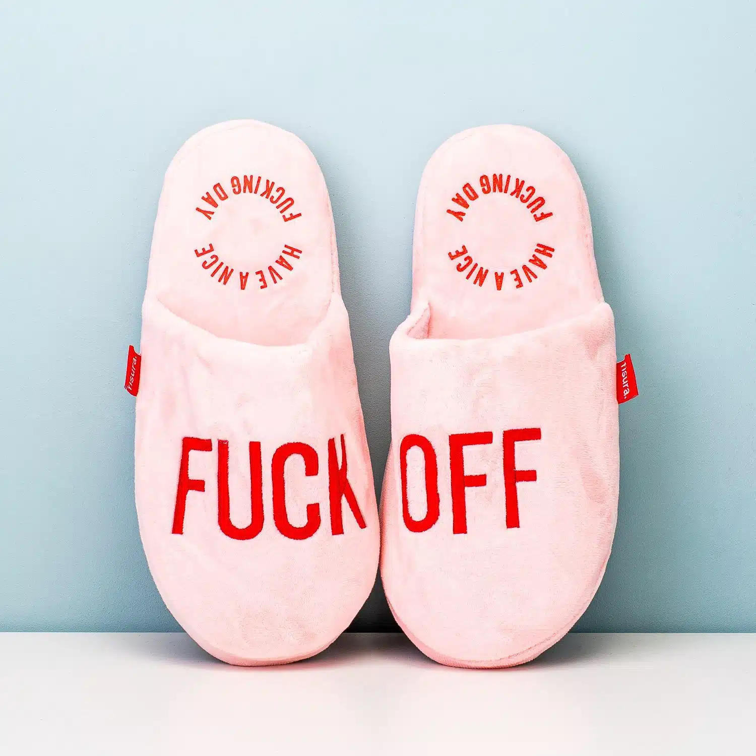 products-fuck-off-1.jpg FUCK OFF Pink Slippers - Image 1