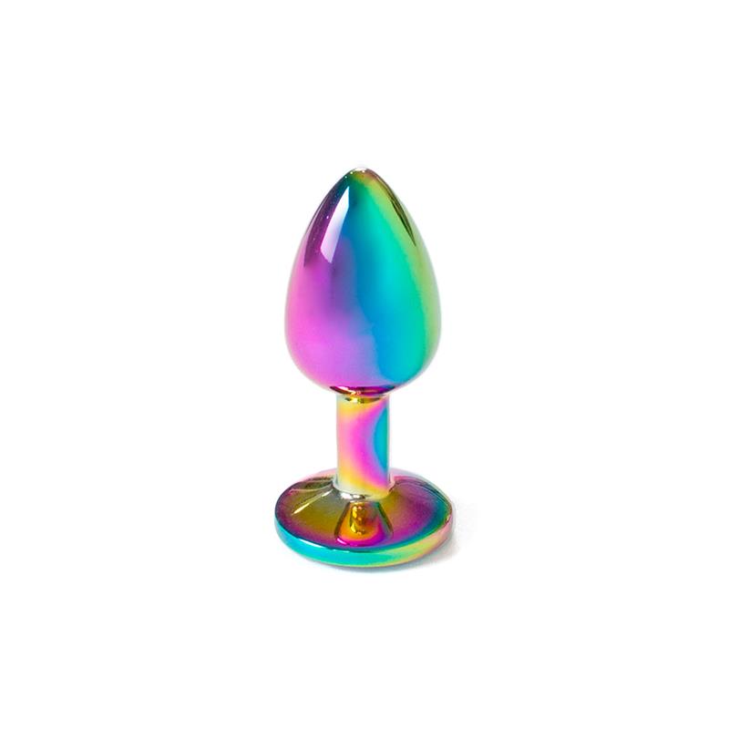 rainbow-metal-butt-plug-size-s-2 Rainbow Metal Butt Plug Size S - SECRET PLAY - Image 3