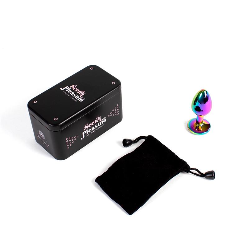 rainbow-metal-butt-plug-size-s-3 Rainbow Metal Butt Plug Size S - SECRET PLAY - Image 4