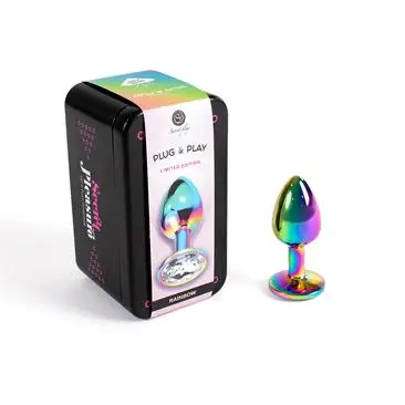 Rainbow Metal Butt Plug Size S - SECRET PLAY