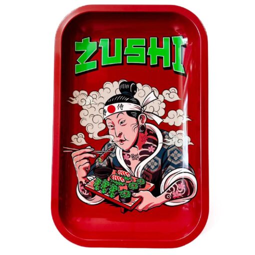 rolling-tray-zushi-large-510x510 Zushi Metal Rolling Tray Medium 17x28cm - Best Buds - Image 1