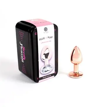 rose-gold-metal-butt-plug-size-s Rose Gold Metal Butt Plug Size S - SECRET PLAY - Image 1