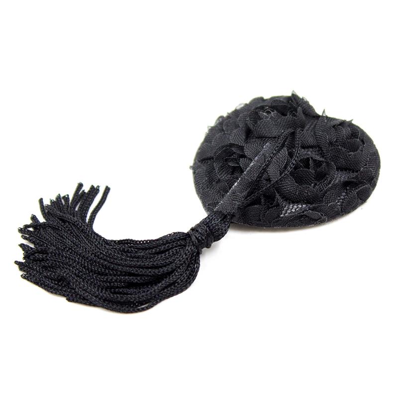 rose-heart-nipple-covers-black-1 BDSM LINE Rose Heart Nipple Covers Black - LATETOBED - Image 2