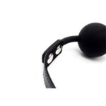 BDSM LINE Silicone Ball Gag 4 cm Adjustable Black - LATETOBED - Image 2