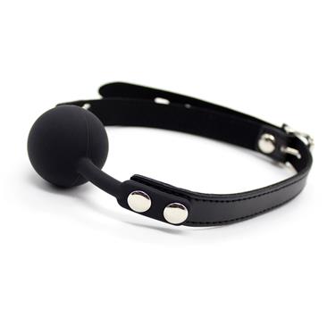 silicone-ball-gag-adjustable-black BDSM LINE Silicone Ball Gag 4 cm Adjustable Black - LATETOBED - Image 1