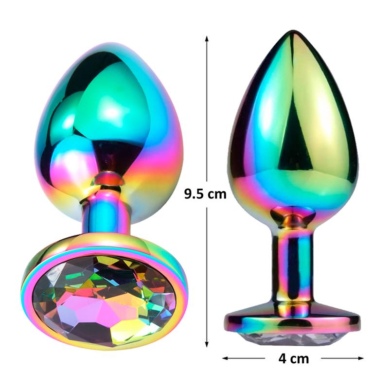 space-journey-multicolor-butt-plug-jewel-size-l-2 Space Journey Multicolor Butt Plug Jewel Size L - AFTERDARK - Image 3