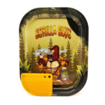 Gorilla Glue Small Metal Rolling Tray with Magnetic Grinder Card - Best Buds