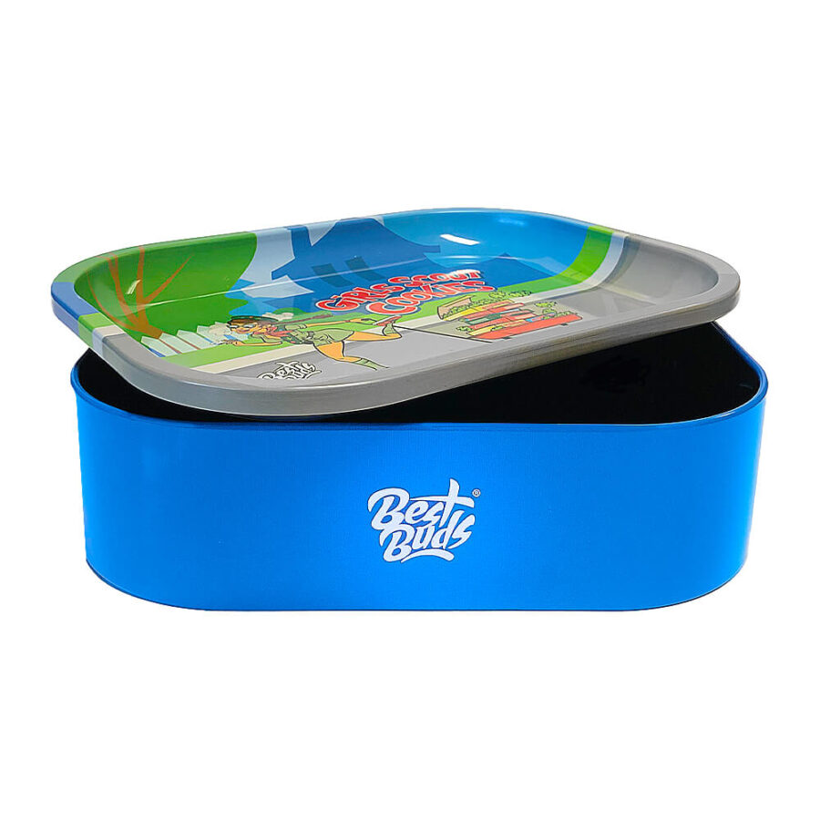 wholesale-best-buds-tray-box-girl-scout-cookies-4-900x900 Tin Box Rolling Tray with Storage Girl Scout Cookies - Best Buds - Image 4