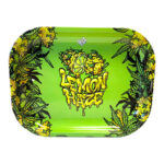 Tin Box Rolling Tray with Storage Lemon Haze - Best Buds - Image 2