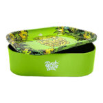 Tin Box Rolling Tray with Storage Lemon Haze - Best Buds - Image 4