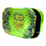 Tin Box Rolling Tray with Storage Lemon Haze - Best Buds