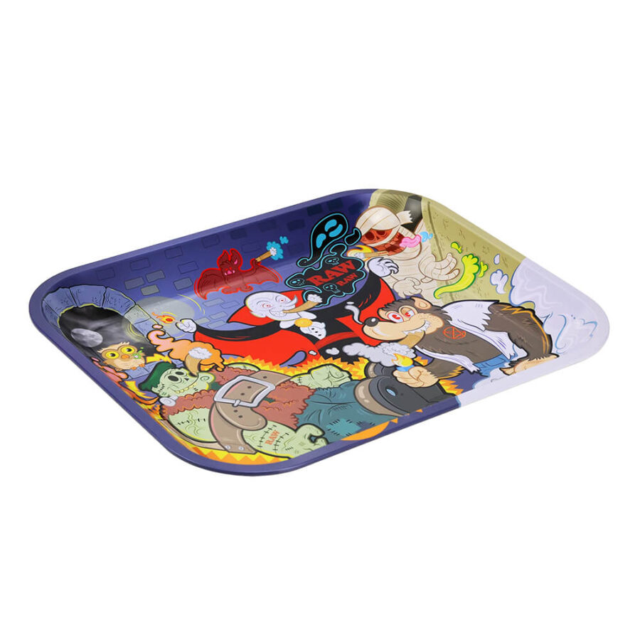 wholesale-raw-monster-sesh-tray-large-2-900x900 RAW Monster Sesh Large Metal Rolling Tray - Image 2