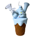 Ice Cream Cone Silicone Bong Blue