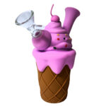 Ice Cream Cone Silicone Bong Purple