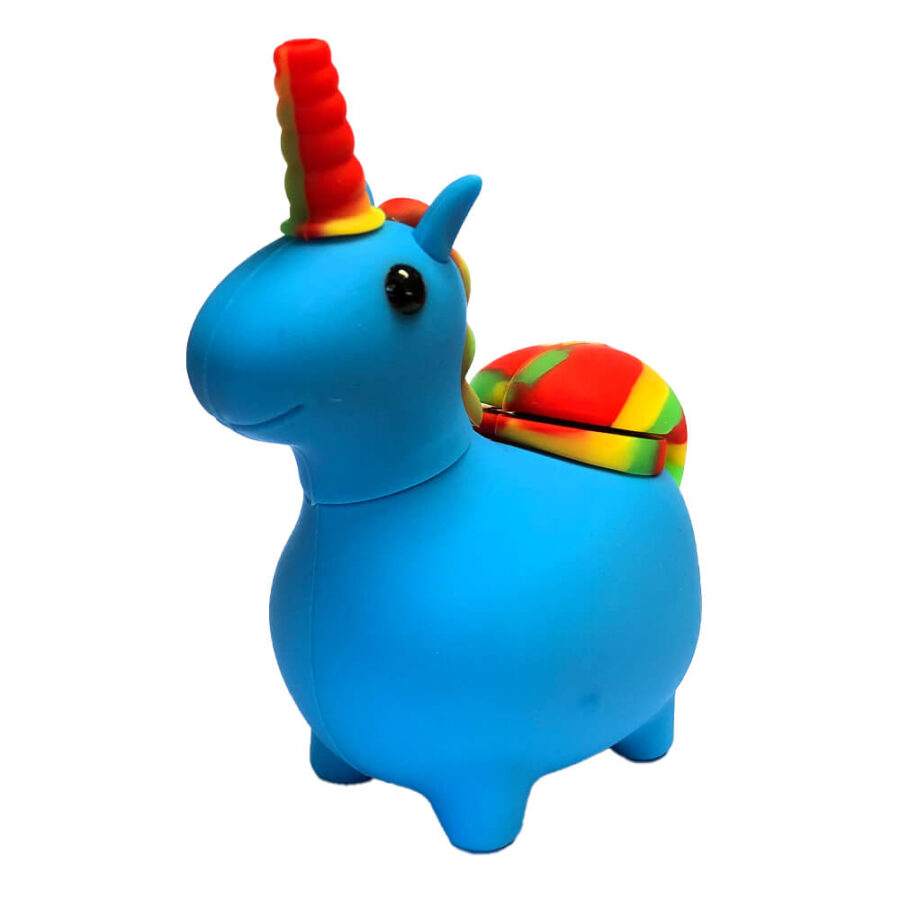 wholesale-silicone-unicorn-pipe-blue-2-900x900-1 Blue Unicorn Silicone Bong - Image 2