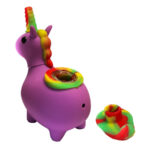 Purple Unicorn Silicone Bong - Image 2