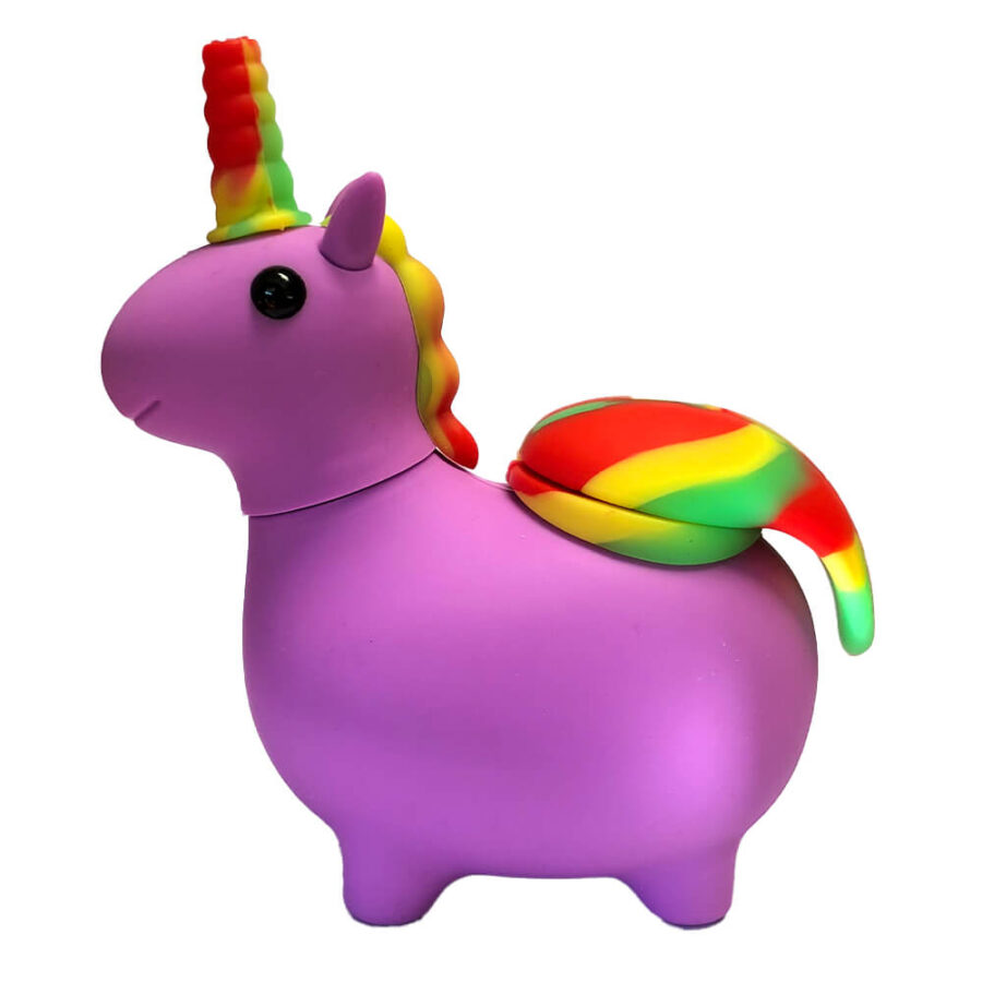 wholesale-silicone-unicorn-pipe-purple-900x900 Purple Unicorn Silicone Bong - Image 1