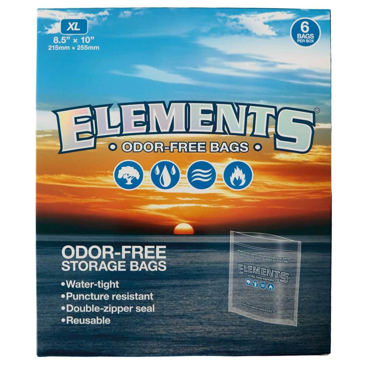 Elements-Odor-Free-Storage-Bags-XL Elements Odor-Free Storage Bags XL 215x255mm – 6τμχ - Image 1