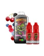 Monster Puff 28K Kit Cherry Berry Ice Συσκευή 2ml & 2x10ml 20mg - Image 2