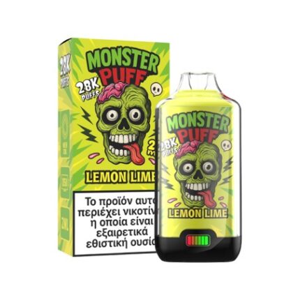 Monster Puff 28K Kit Lemon Lime Συσκευή 2ml & 2x10ml 20mg