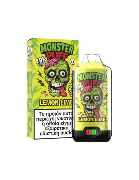 monster-puff-28k-kit-lemon-lime-siskevi-2ml-2x10ml-20mg Monster Puff 28K Kit Lemon Lime Συσκευή 2ml & 2x10ml 20mg - Image 1
