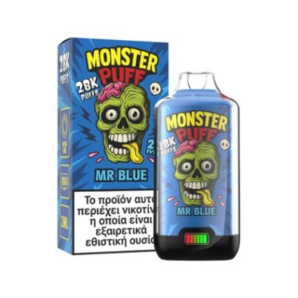 Monster Puff 28K Kit Mr Blue Συσκευή 2ml & 2x10ml 20mg