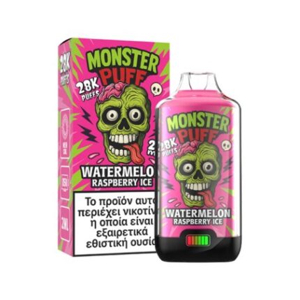 Monster Puff 28K Kit Watermelon Raspberry Ice Συσκευή 2ml & 2x10ml 20mg
