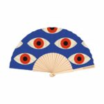 Ξύλινη Βεντάλια Μπαμπού "All Seeing Eye" - 23cm