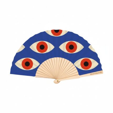 Ξύλινη Βεντάλια Μπαμπού "All Seeing Eye" - 23cm