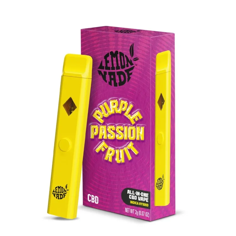 vape-purple-passion-fruit-2ml-cbd-lemonade-by-cookiesR Lemonade by Cookies® Purple Passion Fruit CBD Vape 2ml – Indica Hybrid - Image 1